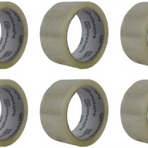 SmithPackaging 6 Rolls Per Pack 48mm x 66m Clear Acrylic Packaging Tape for Sealing Parcels and Boxes