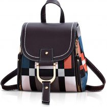 NICOLE&DORIS Womens Backpack Small Backpack Crossbody Bag Handbags Backpack for ladies Leather Rucksack Shoulder Bag Coffee