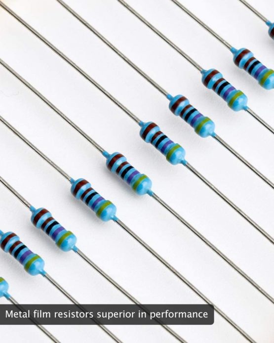 ELEGOO 17 Values 1% Resistor Kit Assortment, 0 Ohm-1M Ohm (Pack of 525), Pin (0.022 inches, φ0.55mm) - Image 2