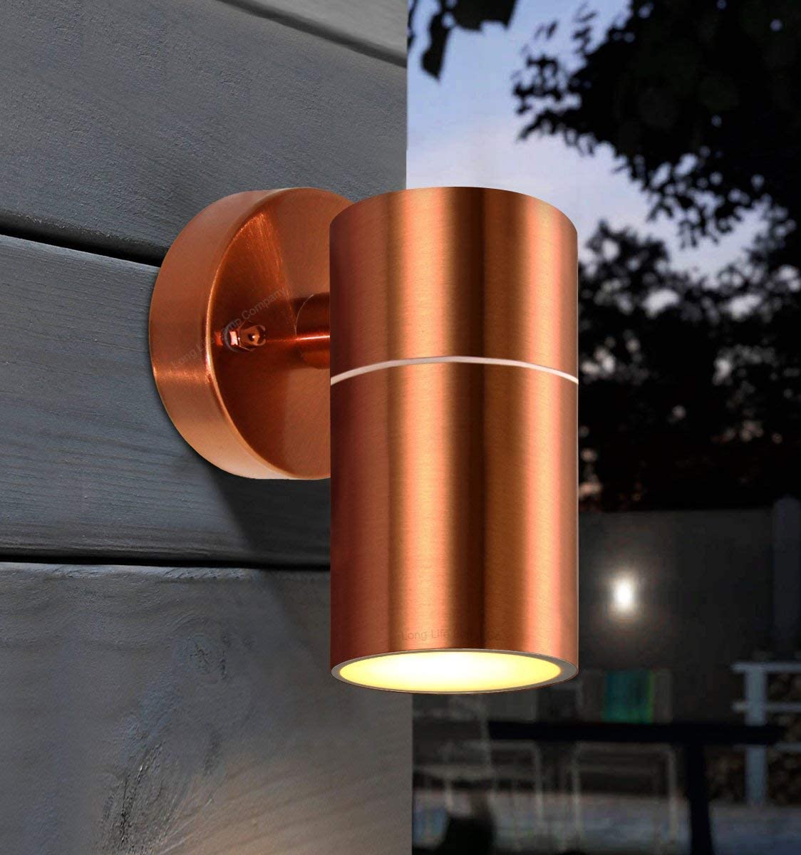 Long Life Lamp Company Modern Outdoor Wall Light Copper Finish IP65 ZLC098C - Image 2