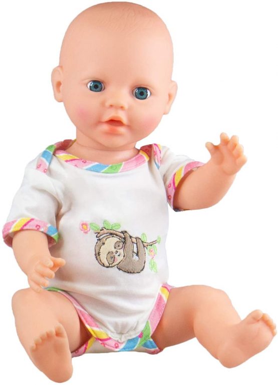 Heless 1911 Bodysuit for Dolls, Sloth Fleecy, Size 28-35 cm, Multicoloured - Image 3