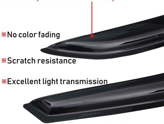 Mrp x2 Wind Deflectors STICK ON FIT Type Compatible with FORD TRANSIT CUSTOM VAN 2012 2013 2014 2015 2016 2017 2018 2019 2020 2021 Side Visors Window Deflectors for Ford Transit Custom - Image 3