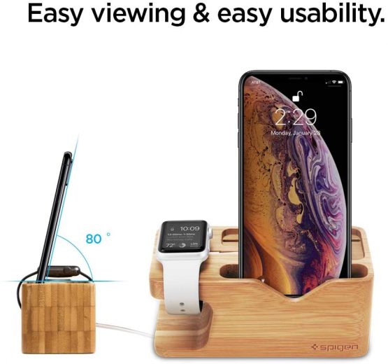 Spigen S370 Designed for Apple Watch Stand and Cell Phone Stand for any Apple Watch Series and Phone - Image 2