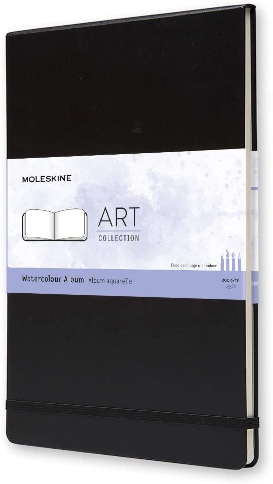 Moleskine Art Watercolour Album and Notebook, Sketchbook With Elastic Closure