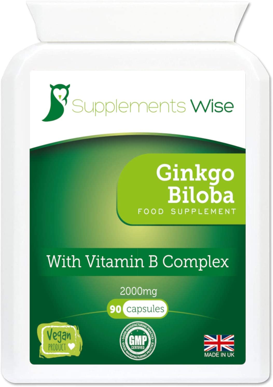 Ginkgo Biloba Capsules – 90 X 2000mg – Encourages Healthy Blood ...