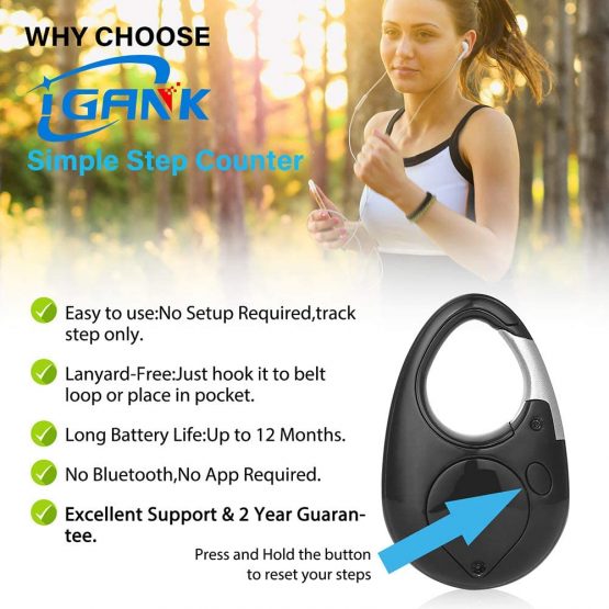 iGANK Simple Walking Pedometer Step Counter for men women kids - Image 4