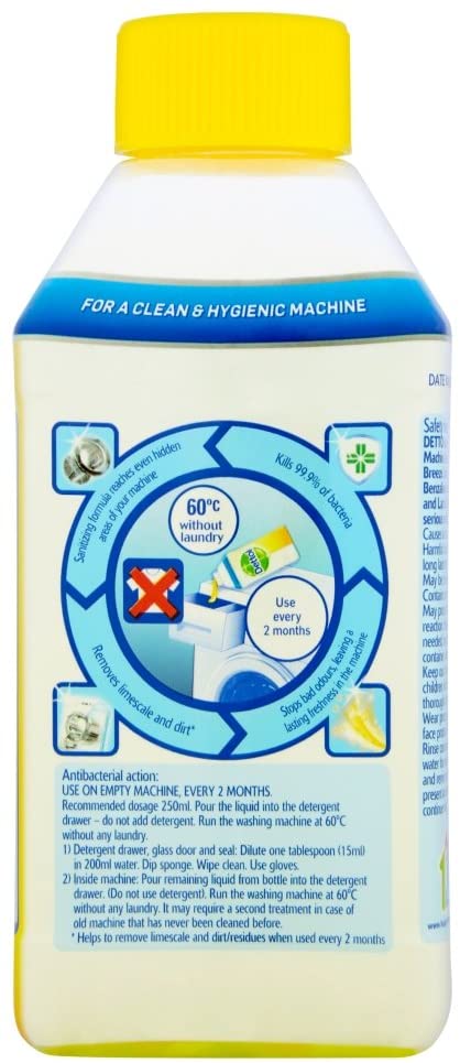 Dettol, Washing Machine Cleaner, Lemon Scent, 250ml, Antibacterial, Removes Bacteria, Bad Odours, Limescale and Hidden Dirt - Image 3
