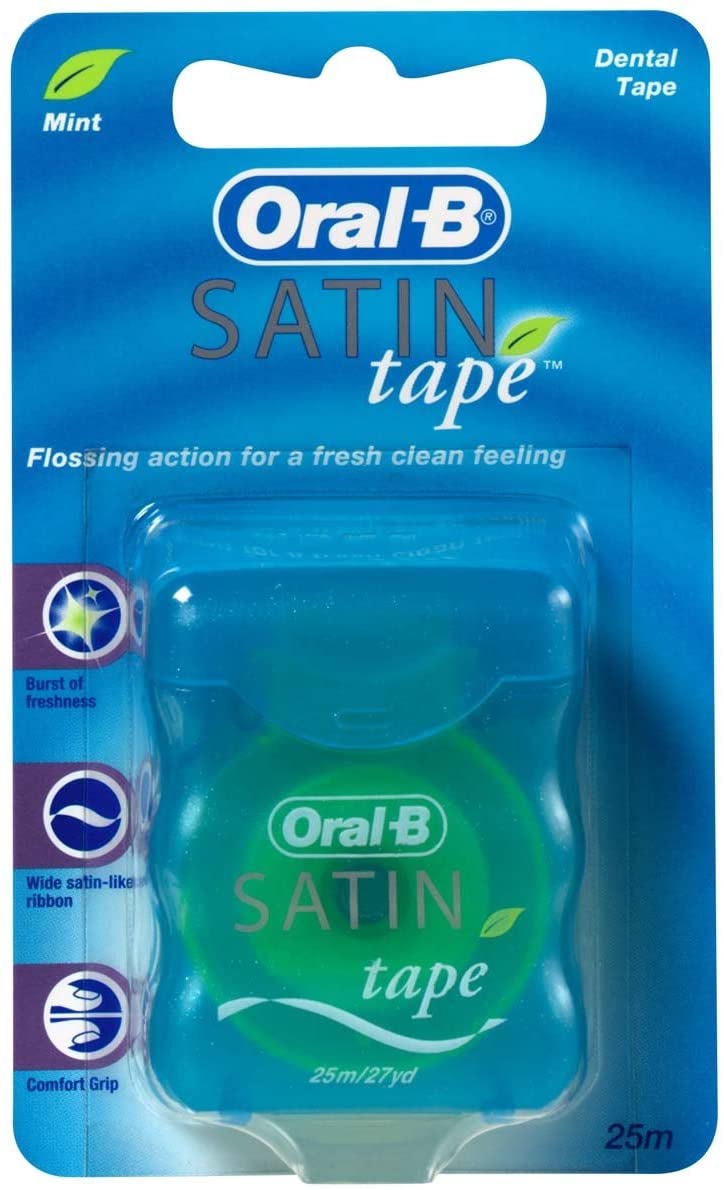 Three Packs of Oral B Satin Tape Mint by Oral-B, 3 Count (Pack of 1)