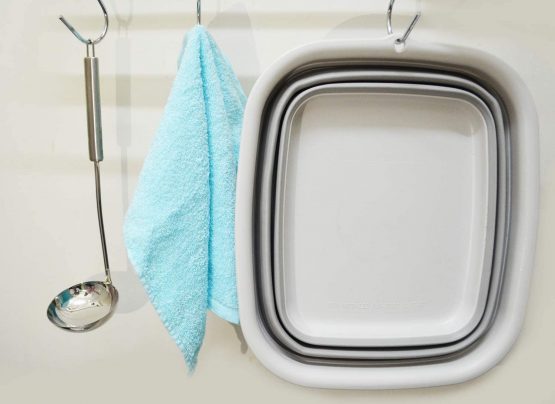 SAMMART 7.7L (2.03 Gallon) Collapsible Tub - Foldable Dish Tub - Portable Washing Basin - Space Saving Plastic Washtub (Grey) - Image 3