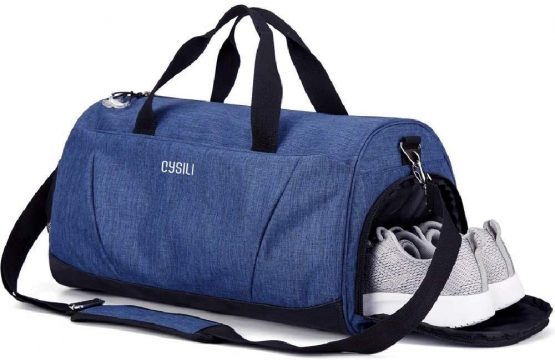Gym Bag with Shoes Compartment and Wet Pocket,Sports Duffel Bag for Yoga/Swim,Travel Duffle Bag for Men and Women