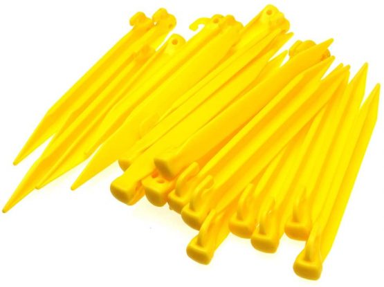24pcs Plastic Tent Pegs Durable Spike Hook Awning Camping Caravan Pegs Accessory
