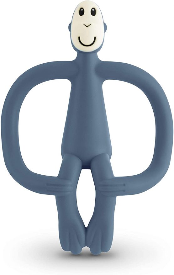 Matchstick Monkey Teething Toy for Baby, Stimulates and Massages Sore Gums, 3 Months Old+, Airforce Blue - Image 2