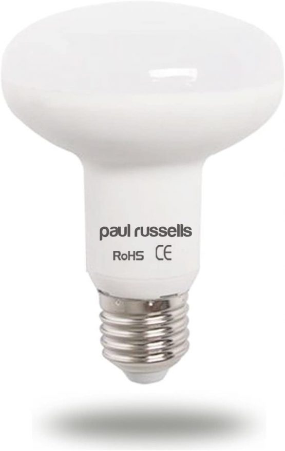 3 Pack 7W Reflector LED Light Bulbs E27 ES Large Edison Screw Paul Russells Bright 7W=60W Spotlight R80 Spot Light 120 Beam Lamp 4000K Cool White 60W Incandescent Replacement