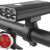 BIKIL Bike Lights Set Front and Back USB Rechargeable, 6400 mAh Super Bright 2400 Lumen Bicycle light,Easy to Install Bike Headlight and Taillight Combinations,Road and Mountain Cycling Light
