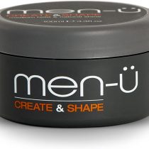 men-u mens hair products CREATE AND SHAPE 100ml mens hair cream – Adds texture and definition, smoothes and defrizzes. Hair putty with medium hold and medium shine. Single walled 100ml styling puck