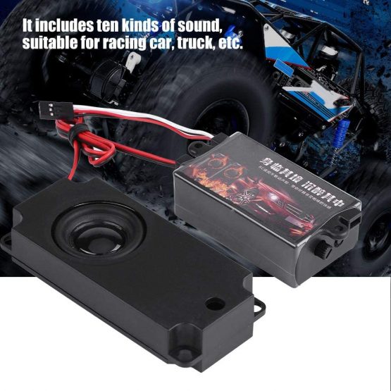 Dilwe RC Car Engine Sound Simulator, Remote Control Car Sound Engine Simulated Module Set with 1 Speaker for 1/10 Vehicle Cars Model(One Speaker) - Image 3