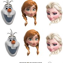 STAR CUTOUTS SMP405 Official Anna Olaf Elsa Six Pack Masks Perfect for Fans, Party Bags and Frozen Decorations, Multicolour