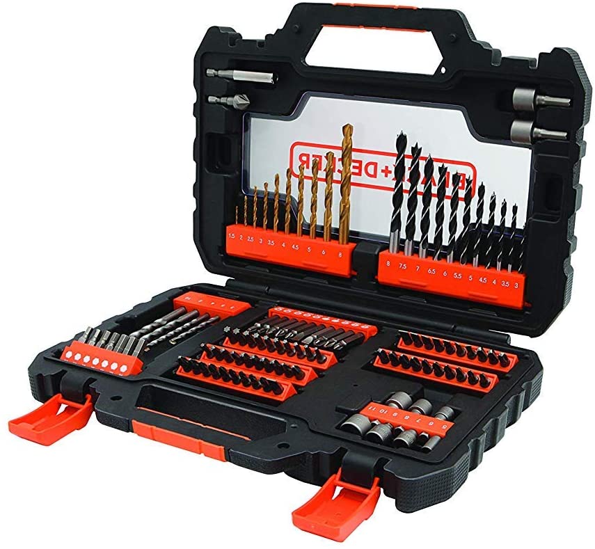 BLACK+DECKER A7230-XJ 104 Easy Grip Drill Piece Set - Black (1-Piece)