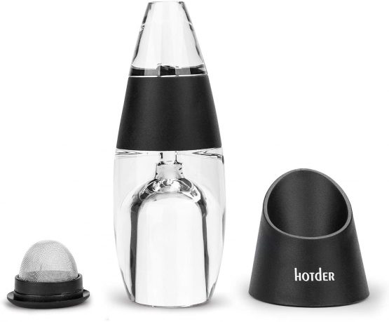 Hotder Wine Aerator Decanter with Base Gift Set for Red Wine Black for Christmas Gift - Image 4