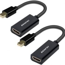 Mini DisplayPort to HDMI Adapters 2 Packs, BENFEI Mini DP(Thunderbolt) to HDMI Adapter Gold-Plated Cord for MacBook Pro, MacBook Air, Mac mini, Microsoft Surface Pro 3/4, etc
