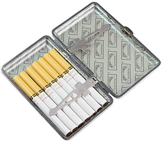 DWE Cigarette Case, Pink Leather Silm Cigarette Box for Women Ladies (Pink) - Image 4
