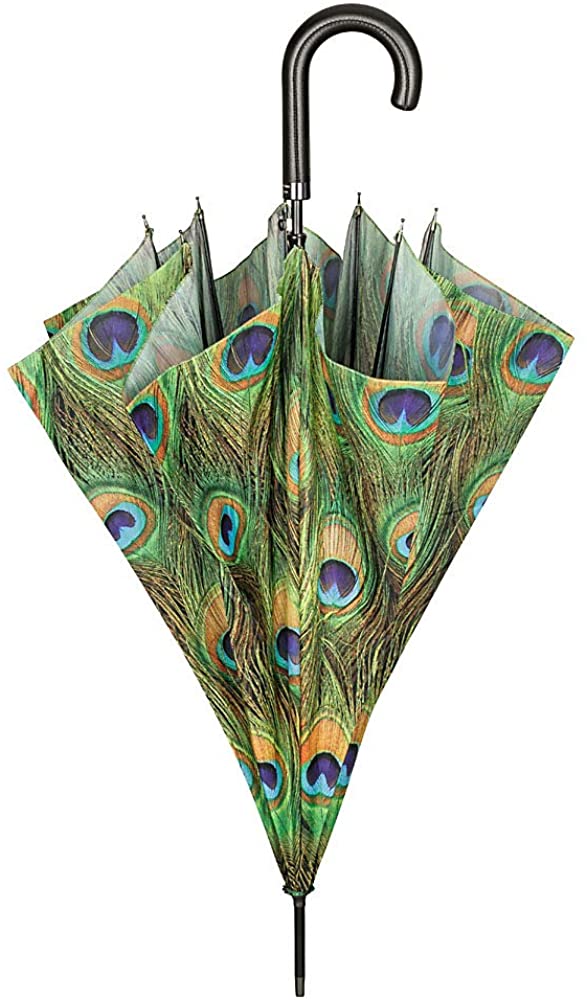 VON LILIENFELD® Umbrella Automatic Women Motif Peacock, Multicolor, Medium - Image 3