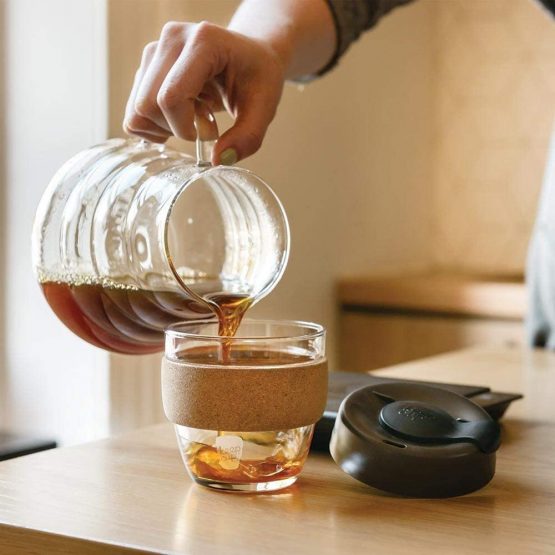 KeepCup 8z Reusable Coffee Cup. Toughened Glass & Non-Slip Band. 8-Ounce/Small, Press - Image 3