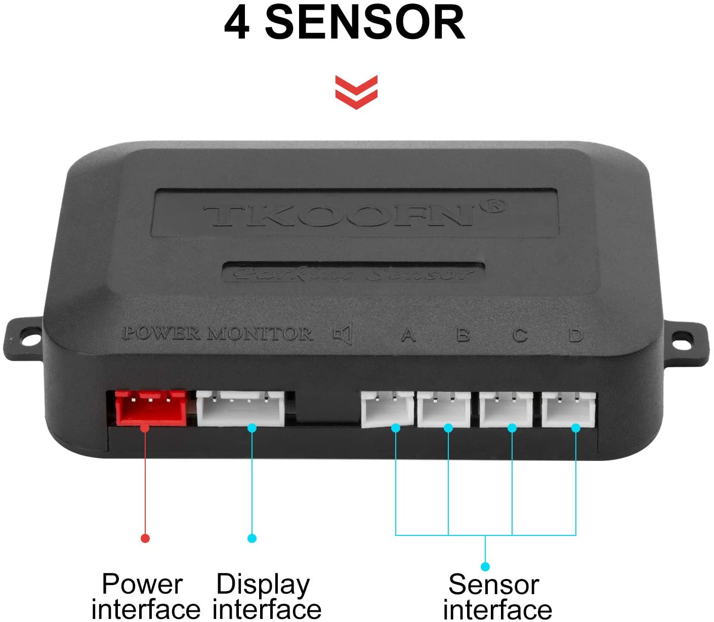 Tkoofn Car Parking Reverse Reversing Backup Radar System 4 Sensor 9492