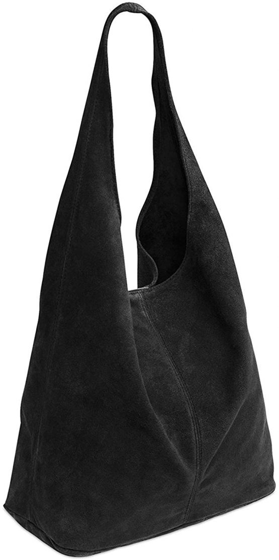 Ambra women’s suede handbag, shoulder bag, leather bag, shopper bag, WL818 - Image 2