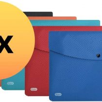 Elba Urban Opaque Plastic A4 Wallets with Rounded Corners and snap Fastening, Pack of 5, Assorted a4 Assorted Colours
