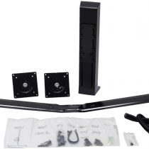 Ergotron WorkFit Dual Monitor Kit - Mounting kit for 2 LCD displays - black - screen size: up to 24"