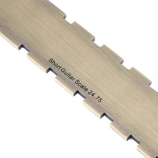 Guitar Straight Edge, RiToEasysports Practical 24.75 Notched Fret Board Straight Edge Luthiers Tool for Guitars Neck Leveling - Image 3