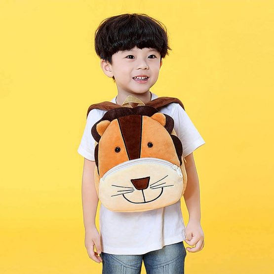 Kids Cartoon Backpack Toddler Children School Bag Cute Cartoon Animal Preschool Rucksack Gift for Children Boys Girls, Lion - Image 3