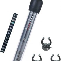 HITOP HP-608 Submersible Aquarium Heater 25W 50W With Thermometer and Extra Sucker Cup (50W)