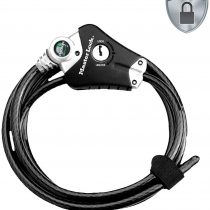 Master Lock 8428EURDPRO Python Adjustable Key Locking Cable with Nylon Cover, Black, 1 cm
