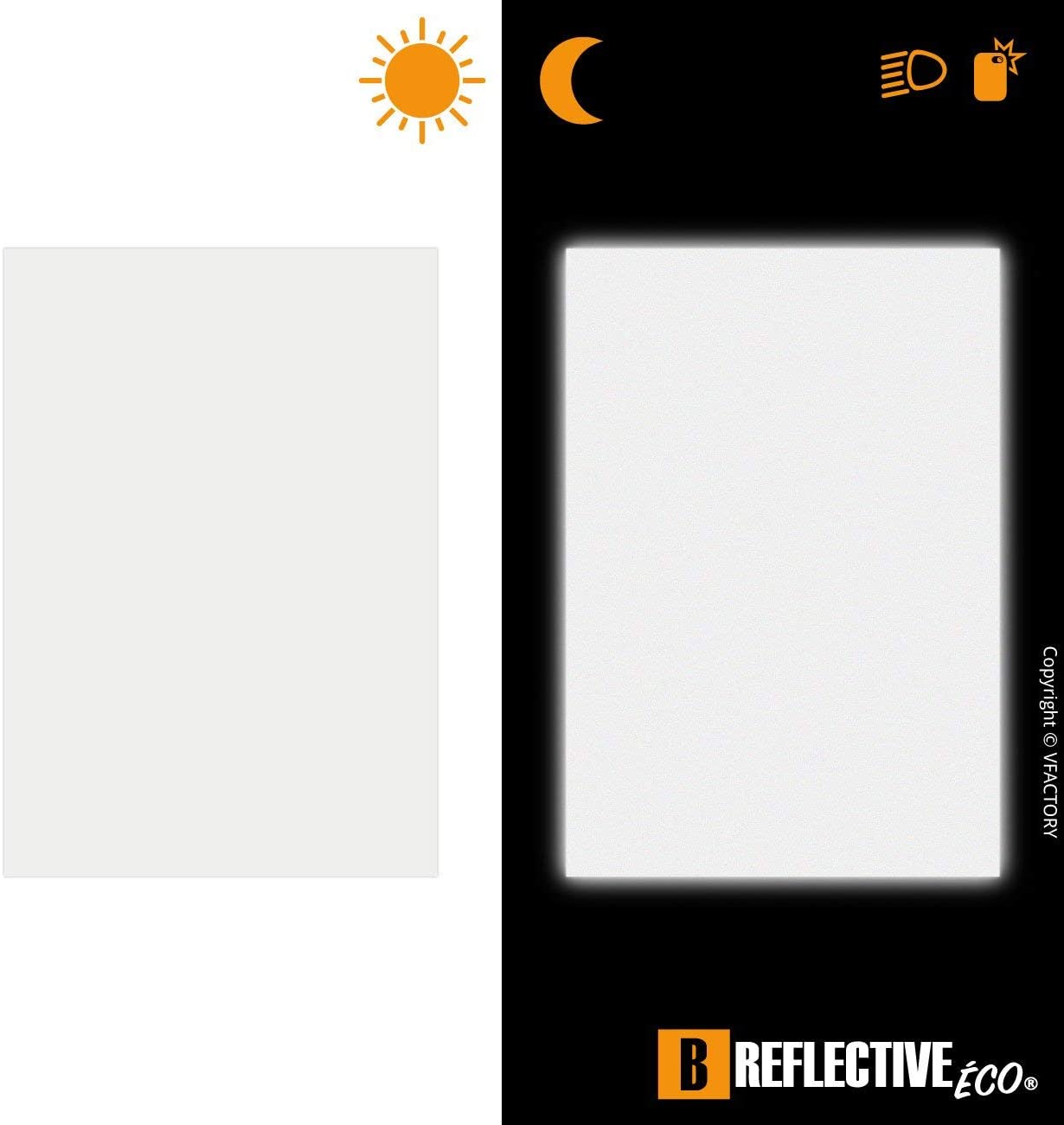 B REFLECTIVE, (4 Pack) Retro reflective DIY kit, Night high visibility safety - Image 2