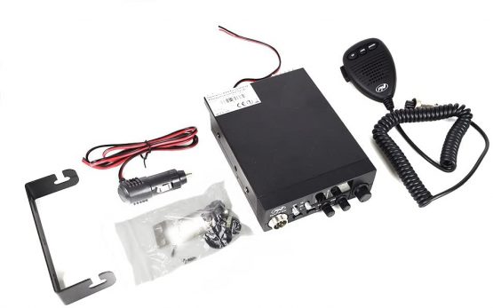 PNI HP8024HF11 Radio CB Escort HP 8024, ASQ, Power Supply 12V-24V + HF11 Headphones with 1 Pin Black - Image 4