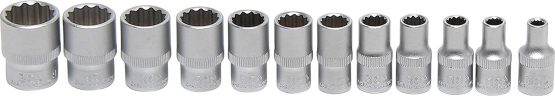 BGS 2755 | Socket Set, 12-point | 6.3 mm (1/4") Drive | Inch Sizes | 12 pcs. - Image 2