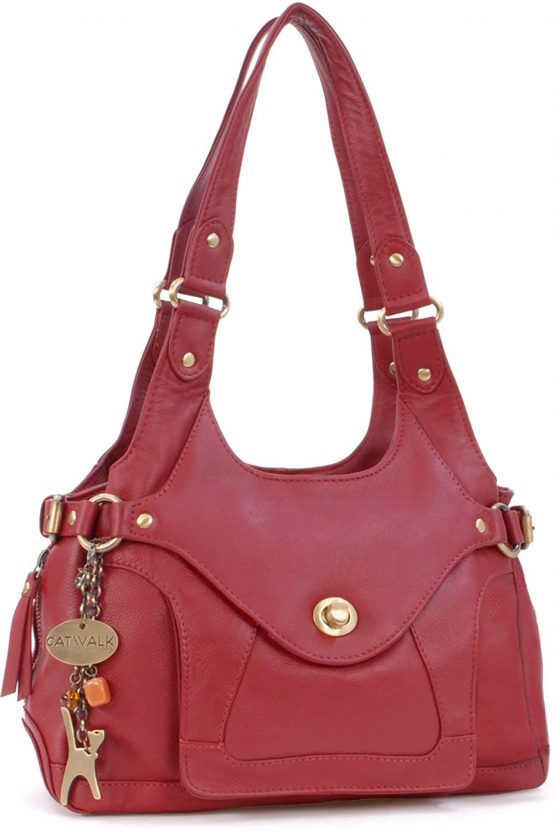Catwalk Collection Handbags - Women's Leather Top Handle/Shoulder Bag - ROXANNA