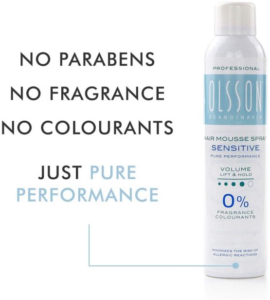 Olsson Sensitive Styling Mousse Spray Volume Lift & Hold For