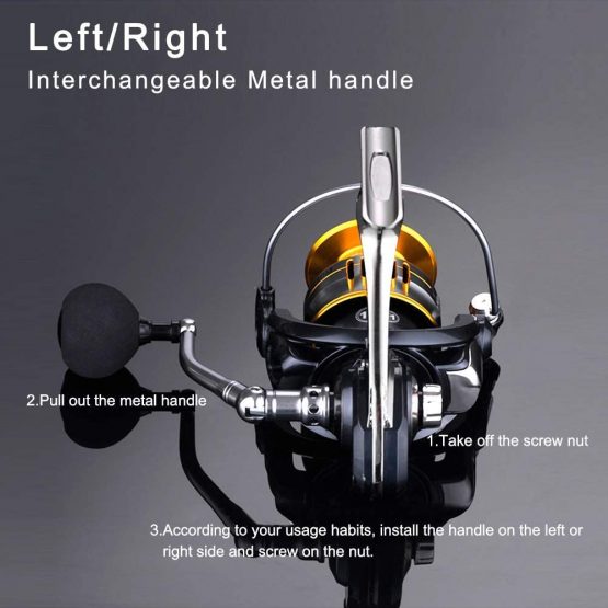 HARMILIY Rapid Sea Fishing Reel Spincasting Reels, 17 + 1BB Aluminum Reel Fishing Reel with Fast Spinning and Smooth Ultralight Smooth Rotating Reel - Image 3