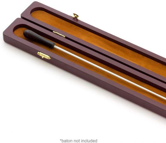 Theodore Wooden Conductor's Orchestra Baton Case - Red - 44cm Internal Length - Image 3