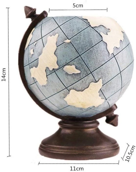 Globe Pen Pencil Pot Holder Vintage Pencil Cup Stand Retro Home Office School Decorations Gifts for Men - Image 2