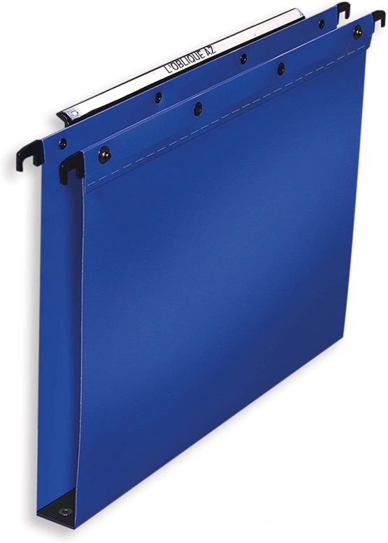 Elba Oaz Foolscap 10 Suspension Files with Drawer Base 30 mm Polypropylene Opaque Blue
