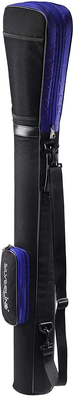 Golf/Pencil/Travel/Range/Pistol Carry Bag With Integrated Protective Cover and Outer Pocket - Black and Royal Blue - Image 2