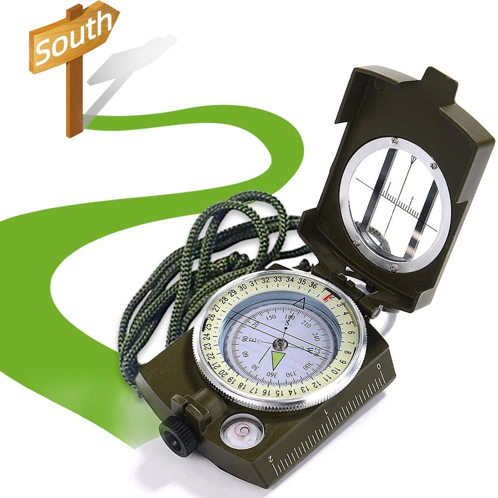 Army Compass Waterproof Lensatic Compass Prismatic XCOZU Military Compass 