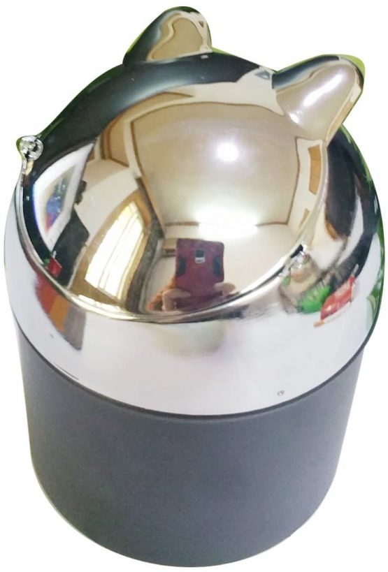 Coralpearl Smokeless Metal Steel Ashtrays for Cigarettes Cigars with Covered Stainless Push Down Flip Top Lid Portable Windproof Ash Tray Bucket for Home Tabletop,Patio,Sand,Car,Auto,Outdoor,Indoor