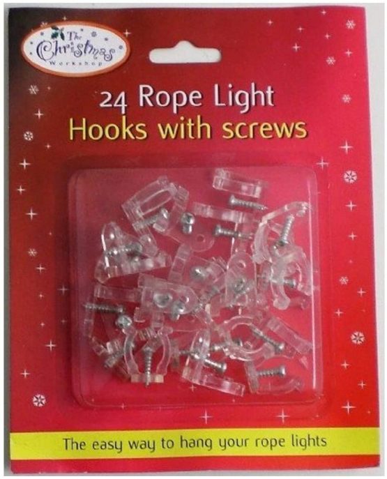 24 rope light hooks with screws C24