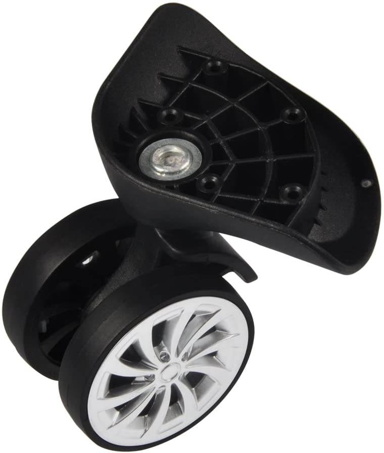 2 Pieces Heavy Duty 55mm Rubber Swivel Castor Wheels - Trolley Furniture Caster, Luggage Travel Suitcase Wheels - Image 2