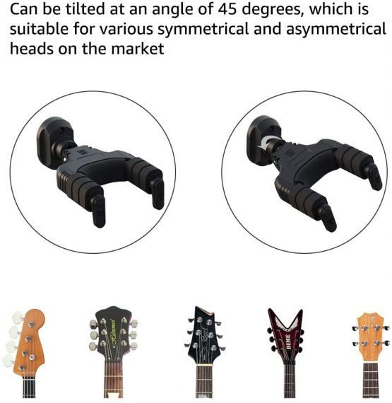 CANTUS Guitar Wall Mount Hanger Hook Stand with Automatic Lock for Electric Acoustic Guitars Bass - Image 3